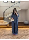 KOYU MAVİ TENCEL TAKIM -260926