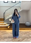 KOYU MAVİ TENCEL TAKIM -260926