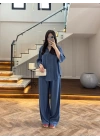 KOYU MAVİ TENCEL TAKIM -260926