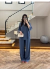 KOYU MAVİ TENCEL TAKIM -260926