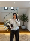 KREM DANTELLİ HIRKA -TH261085