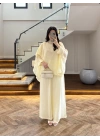 KUM SARISI PELERİNLİ PANTOLON TAKIM-9327