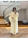 KUM SARISI PELERİNLİ PANTOLON TAKIM-9327