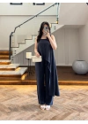 LACİVERT ASİMETİK ASKILI TAKIM-9191