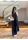 LACİVERT ASİMETİK ASKILI TAKIM-9191
