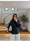 LACİVERT BAĞCIKLI DÜĞMELİ CEKET-7788