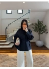 LACİVERT BAĞCIKLI DÜĞMELİ CEKET-7788
