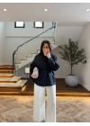 LACİVERT BAĞCIKLI DÜĞMELİ CEKET-7788