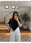 LACİVERT BUZY KISA KOL BODY - 1164