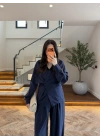 LACİVERT ÇİFT KAPAMA DETAY TAKIM-26KT6055