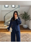LACİVERT ÇİFT KAPAMA DETAY TAKIM-26KT6055