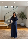 LACİVERT ÇİFT KAPAMA DETAY TAKIM-26KT6055