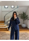 LACİVERT ÇİFT KAPAMA DETAY TAKIM-26KT6055
