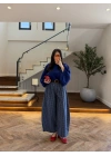 LACİVERT EKOSE KEMERLİ PANTOLON-51478