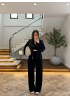 LACİVERT KADİFE 3 LÜ TAKIM-0097