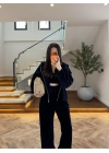LACİVERT KADİFE 3 LÜ TAKIM-0097