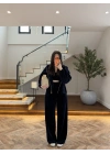 LACİVERT KADİFE 3 LÜ TAKIM-0097
