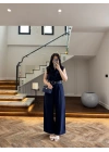 LACİVERT KEMERLİ TULUM -4030