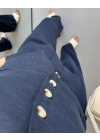 LACİVERT KETEN MASKÜLEN YELEK PANTOLON TAKIM