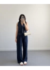 LACİVERT KETEN MASKÜLEN YELEK PANTOLON TAKIM