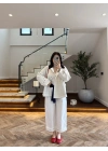 LACİVERT KONTRAST YAKA EKOSE CEKET-7763