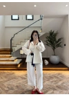 LACİVERT KONTRAST YAKA EKOSE CEKET-7763
