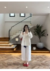 LACİVERT KONTRAST YAKA EKOSE CEKET-7763