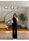 LACİVERT OMUZ DÜĞME DETAY TAKIM -9215