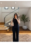 LACİVERT OMUZ DÜĞME DETAY TAKIM -9215