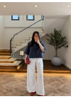 LACİVERT OVERSİZE CROP CEKET-26K1130