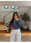 LACİVERT POLO YAKA ÇİZGİLİ BASİC -27K-000013