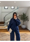 LACİVERT SALAŞ BLUZ PANTOLON TAKIM -650025