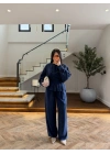 LACİVERT SALAŞ BLUZ PANTOLON TAKIM -650025