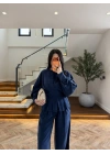 LACİVERT SALAŞ BLUZ PANTOLON TAKIM -650025