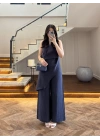 LACİVERT TASARIM TENSEL TULUM-26Y5369