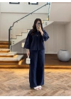 LACİVERT TEK DÜĞME KİMONO TAKIM