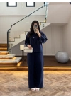 LACİVERT TEK DÜĞME KİMONO TAKIM