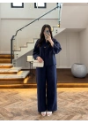 LACİVERT TEK DÜĞME KİMONO TAKIM