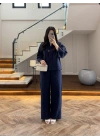 LACİVERT TEK DÜĞME KİMONO TAKIM