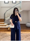 LACİVERT TOKALI BAĞCIKLI TAKIM -3983