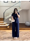 LACİVERT TOKALI BAĞCIKLI TAKIM -3983