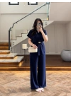 LACİVERT TOKALI BAĞCIKLI TAKIM -3983