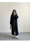 LACİVERT UZUN TRİKO HIRKA