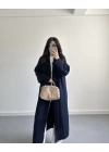 LACİVERT UZUN TRİKO HIRKA