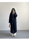 LACİVERT UZUN TRİKO HIRKA