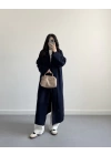LACİVERT UZUN TRİKO HIRKA
