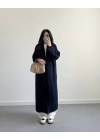 LACİVERT UZUN TRİKO HIRKA