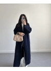 LACİVERT UZUN TRİKO HIRKA