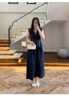 LACİVERT V YAKA BLUZ PANTOLON TAKIM -257256