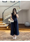 LACİVERT V YAKA BLUZ PANTOLON TAKIM -257256